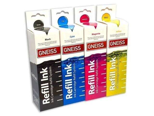 Botella De Tinta Pigmentada Recarga L8160 L8180 Gneiss Ep 70Cc 555 Black